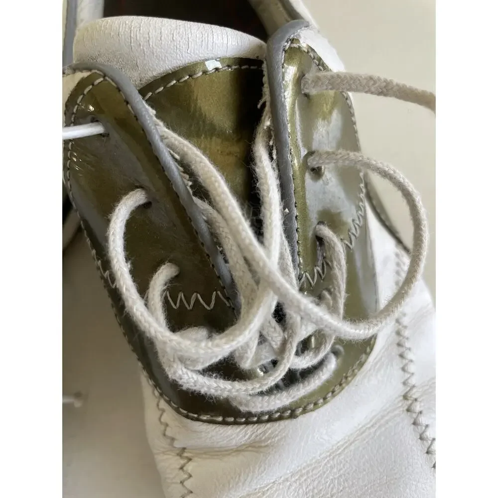 Foot Joy Lopro Collection Women's White Leather Golf Shoes Size 9.5 M 97075